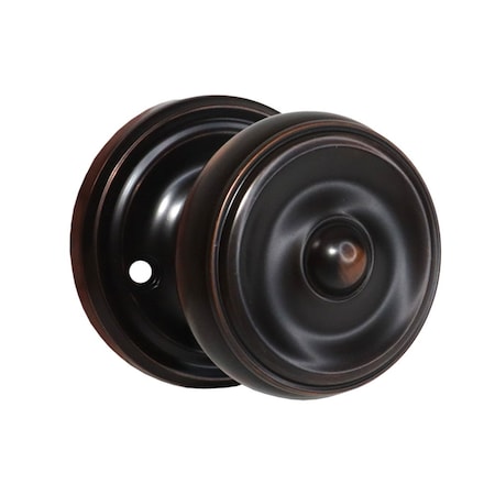 Emtek Waverly Knob 2-3/8 in Backset w/Radius Latch Strike Passage w/Regular Rose for 1-1/4 in to 2 in Door 8100WUS10B.RLS